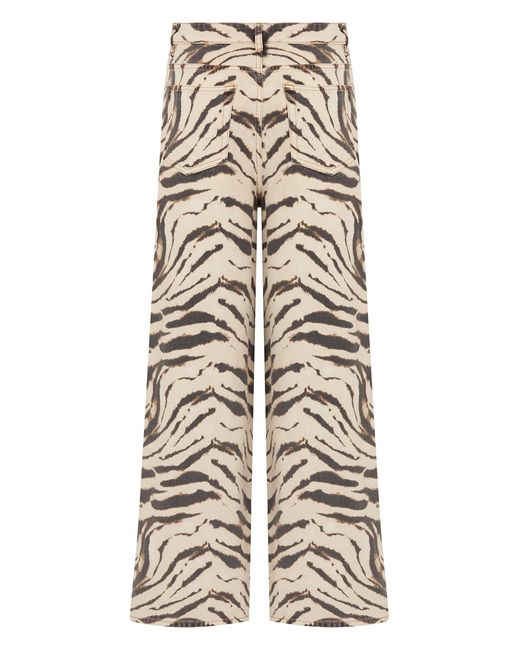Ganni Multicolor Wide Leg Printed Jeans