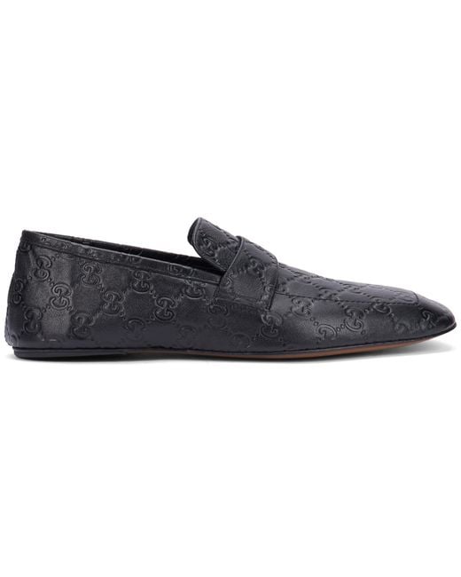 Gucci Black Leather Moccasin for men