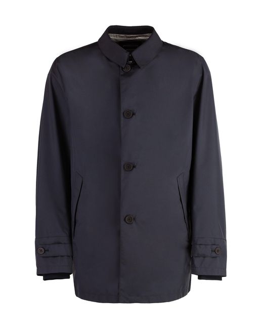 Herno Blue Techno Fabric Raincoat For for men