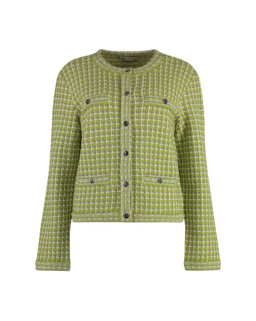 Tory Burch Green Tweed Jackets