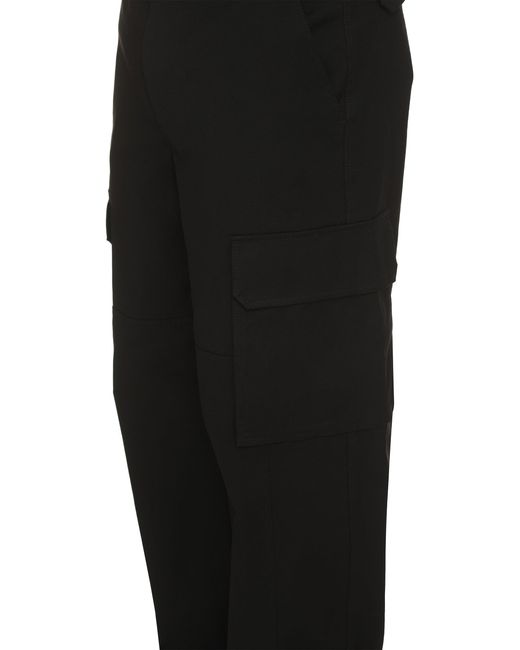 Valentino Garavani Black Cotton Cargo-Trousers for men