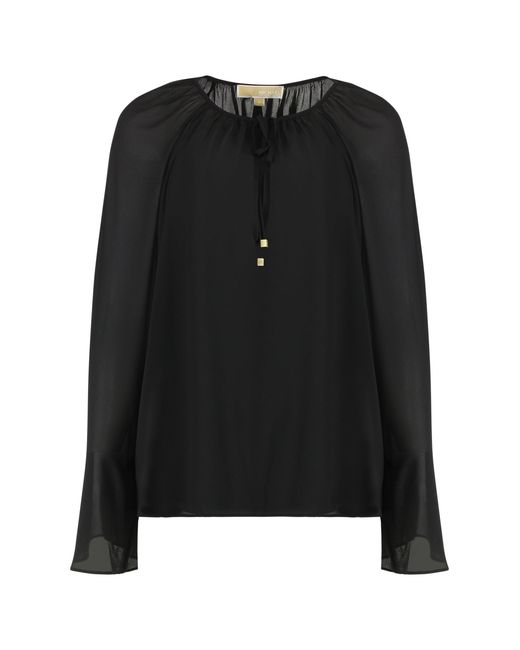 MICHAEL Michael Kors Black Crêpe Blouse