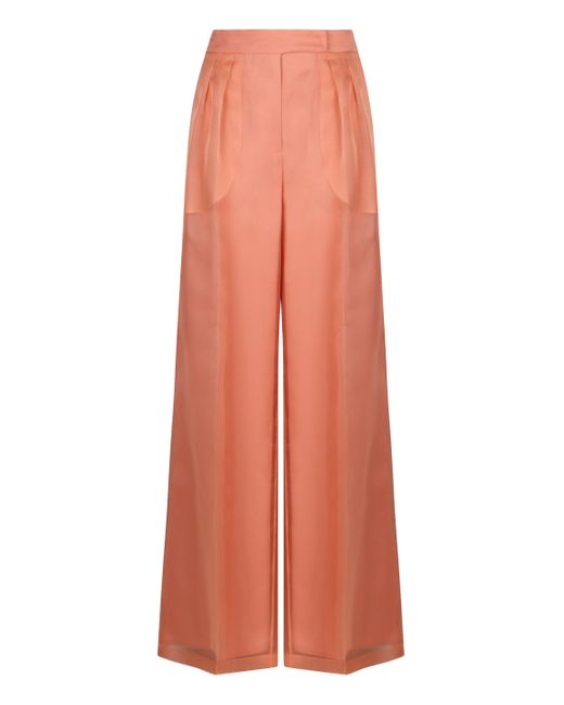 Pantaloni in seta di Max Mara in Orange