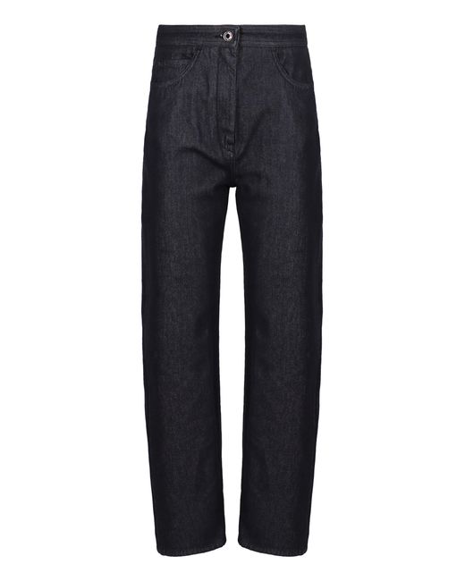 Max Mara Blue Cotton Pants Denim Effect