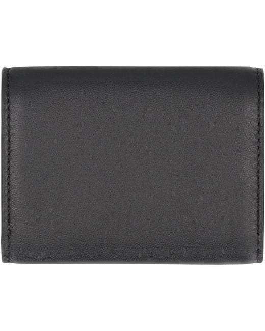 Fendi Gray Micro Tri-Fold Wallet Baguette