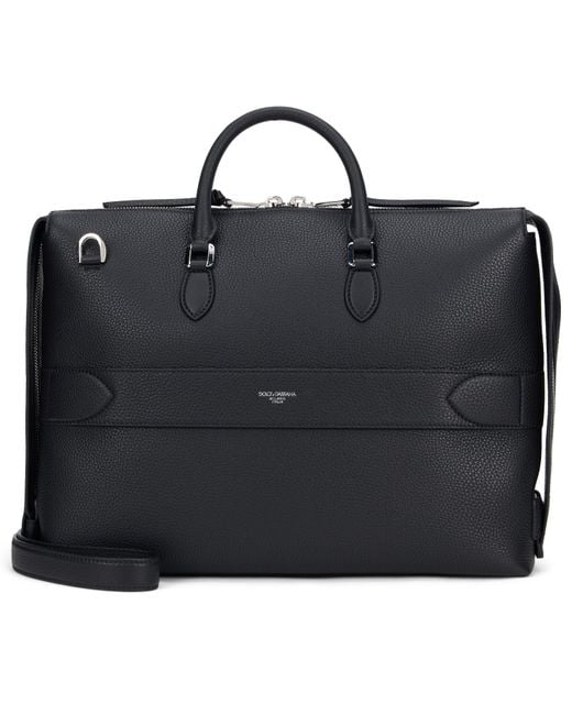 Dolce & Gabbana Black Leather Handbag for men