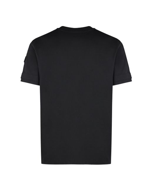 Moncler Black Cotton Crew-Neck T-Shirt for men