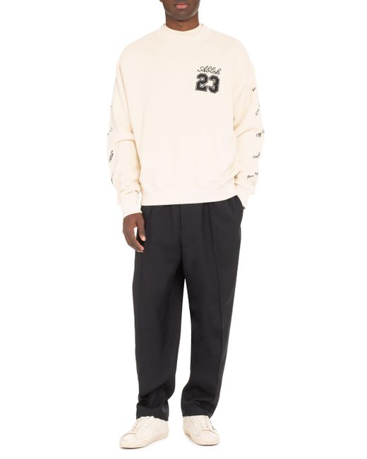 Off-White c/o Virgil Abloh Natural Cotton Crew-neck Sweatshirt for men