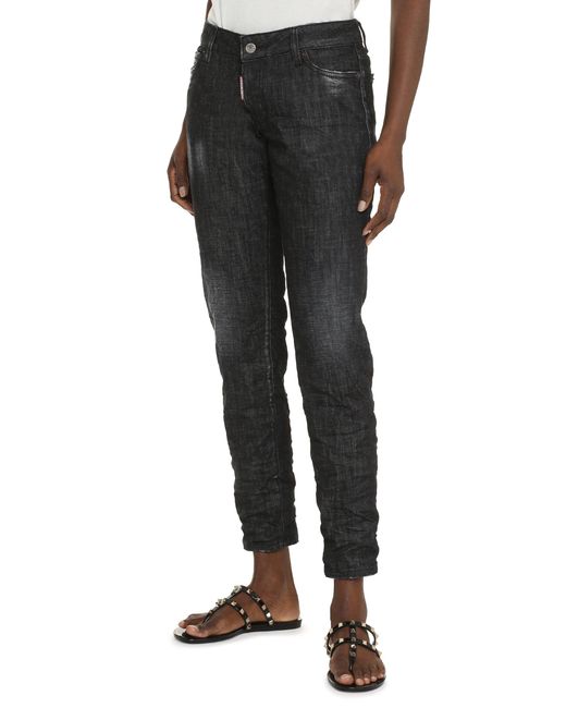 DSquared² Blue Skinny Mid Rise Jeans