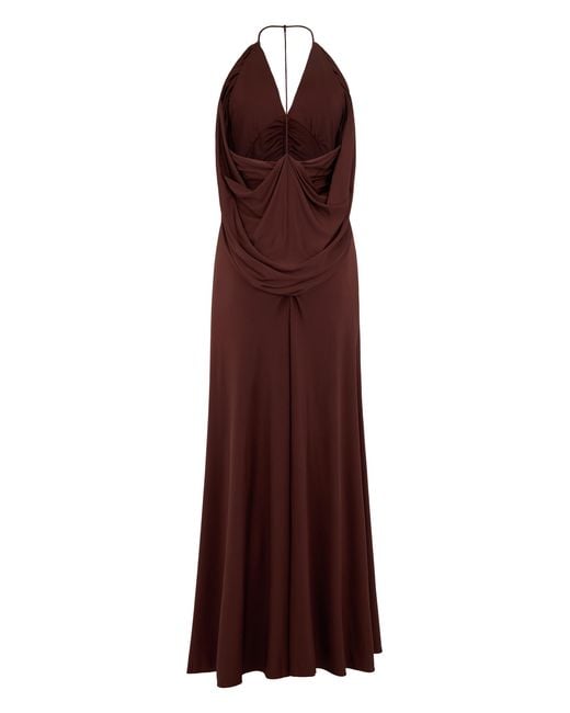 Self-Portrait Purple Long Dress With V-Neck