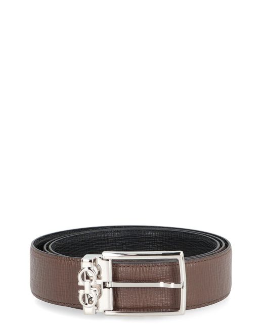 Cintura reversibile in pelle di Ferragamo in Brown da Uomo