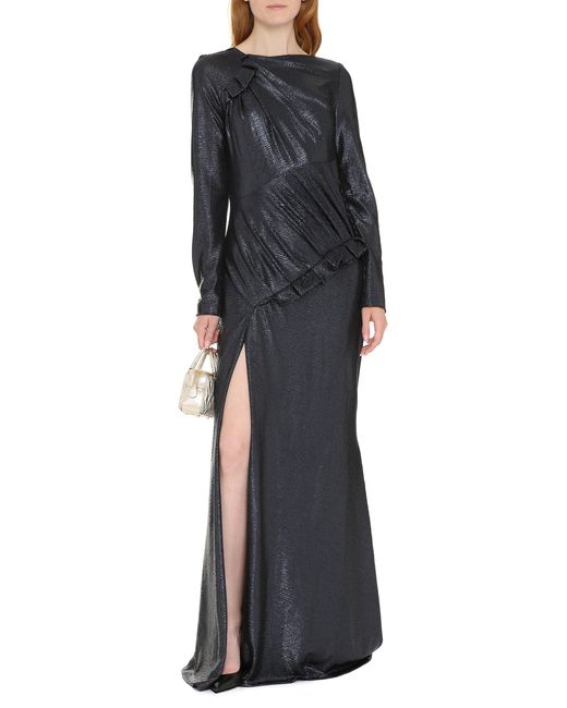 Talbot Runhof Black Draped Dress