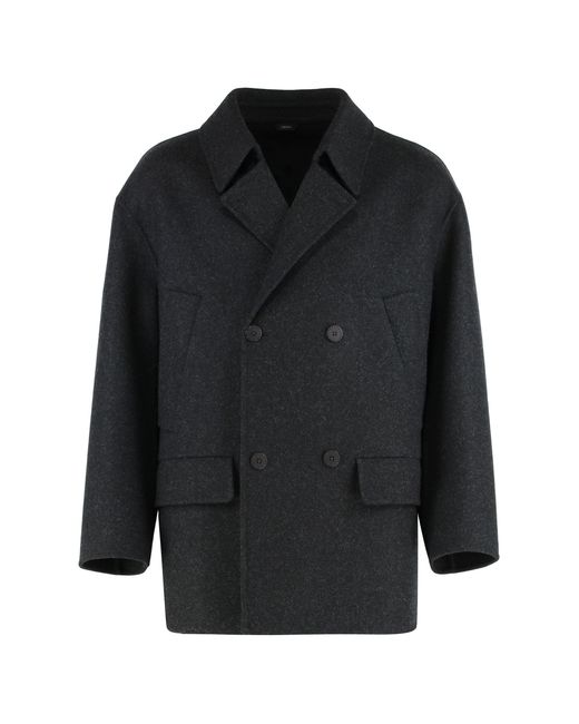 Fendi Black Woolen Coat for men