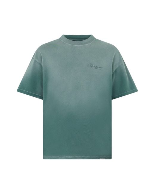 Represent Green Cotton T-Shirt With Print for men