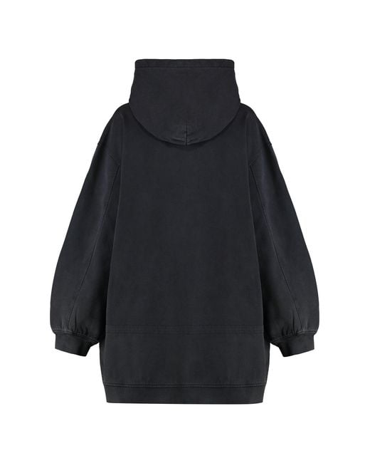 Alexander Wang Black Hooded Dress With A Low Waist