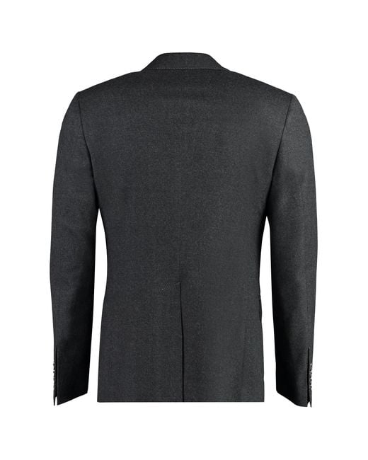 Dolce & Gabbana Black Wool Double-Breasted Blazer For – Fw23 Collection for men