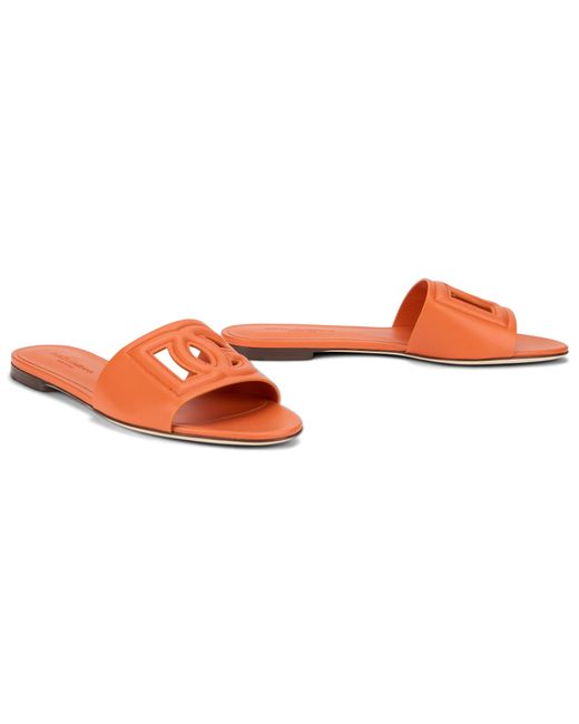 Dolce & Gabbana Pink Low Leather Sandal