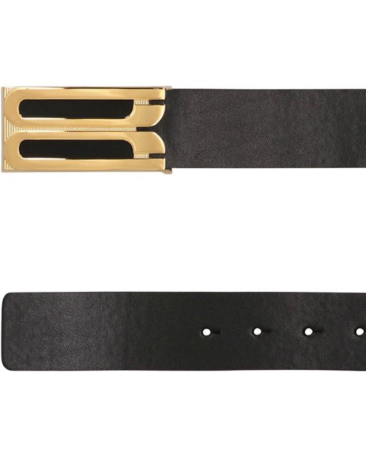 Victoria Beckham Black Jumbo Frame Belt