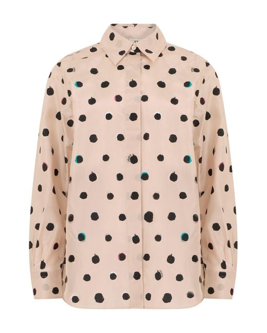 Fendi Pink Polka Dot Shirt, Versatile And Comfortable Style