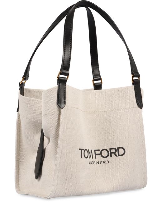 Tom Ford Natural Amalfi Canvas Tote Bag