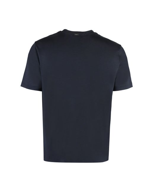 Herno Blue Crew-neck T-shirt for men