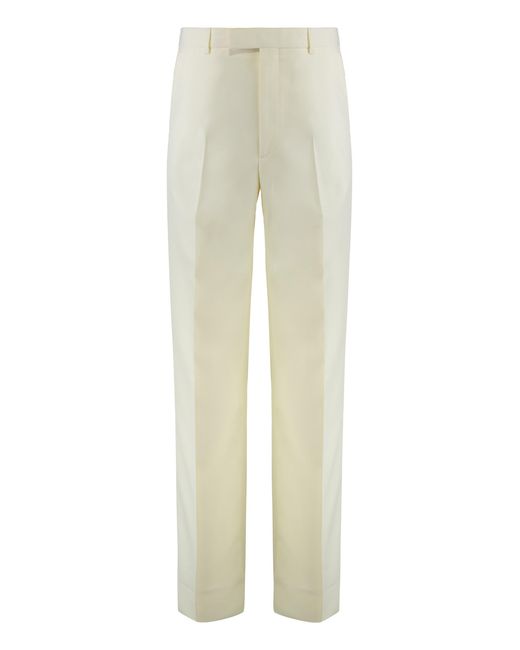 Gucci Natural Silk Twill Pants for men