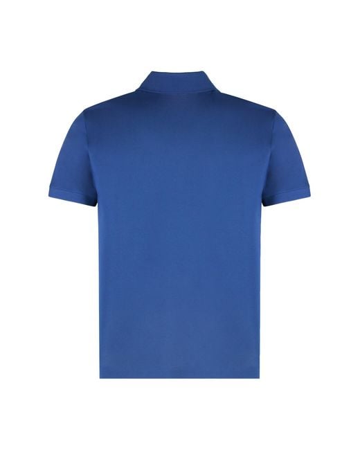 Paul & Shark Blue Solid Shirt Collar Polo for men