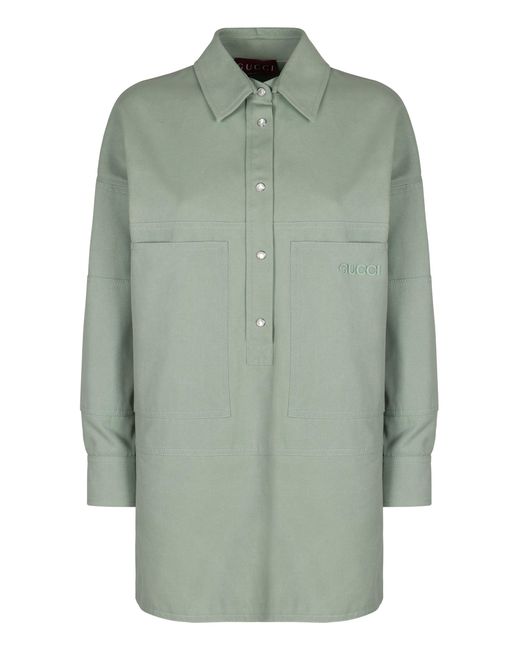 Gucci Green Cotton Overshirt