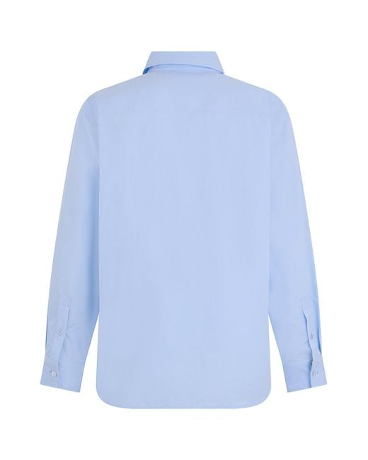 Burberry Blue Long Sleeve Cotton Shirt