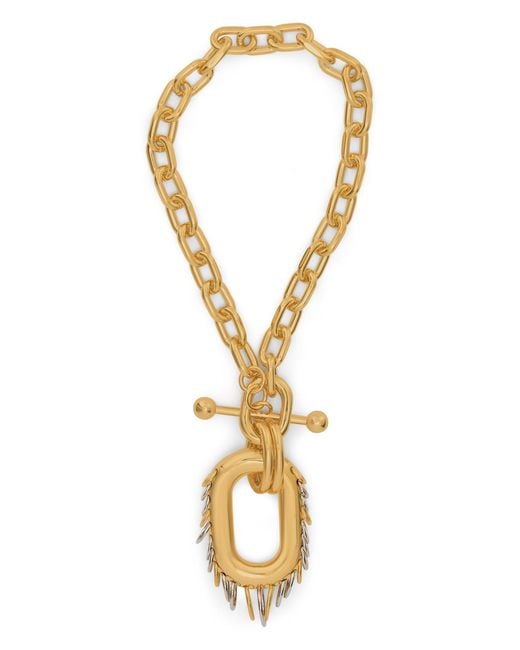 Rabanne Metallic Punk Xl Metal Link Necklace
