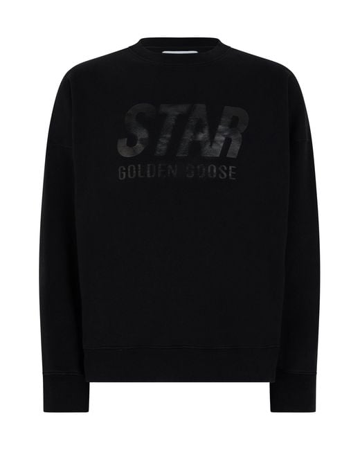 Golden Goose Deluxe Brand Black Cotton Crewneck Sweatshirt for men