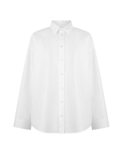 Balenciaga White Flared Cotton Shirt