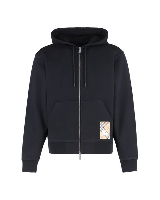 Burberry Blue Logo Hood Sweatshirts for men