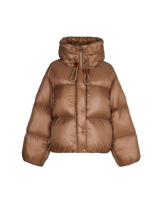 Moncler Brown Borey Hooded Short Down Jacket