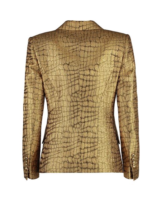 Tom Ford Metallic Single-Breasted One Button Jacket