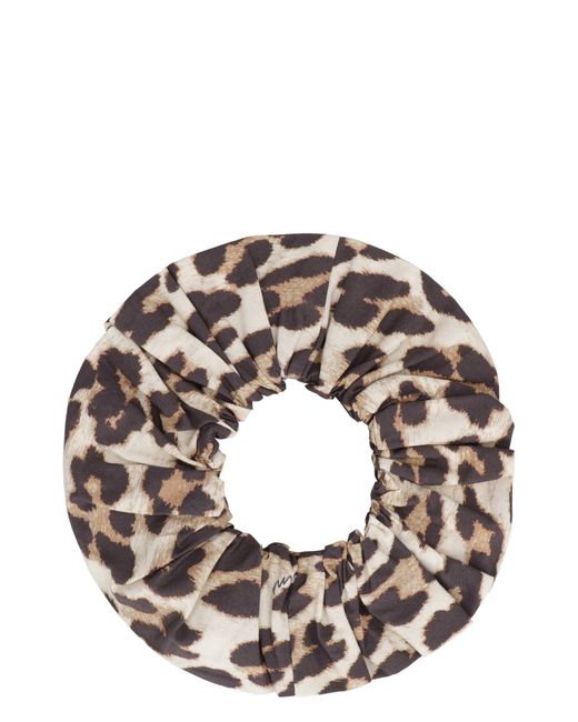 Ganni Metallic Cotton Scrunchie