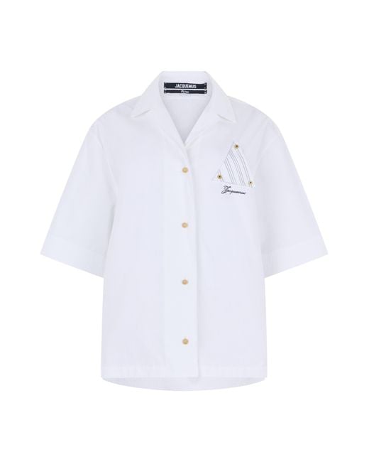 Jacquemus White Short Sleeve Cotton Shirt