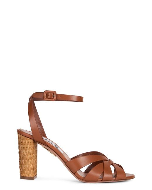 Aquazzura Brown High Heel Sandals Copacabana