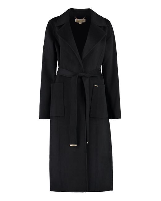 MICHAEL Michael Kors Black Wool Blend Coat