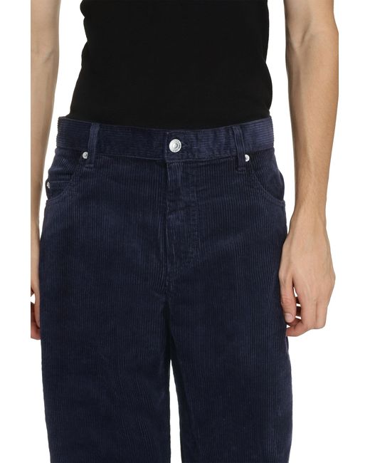 Isabel Marant Blue Jorje Corduroy Trousers for men