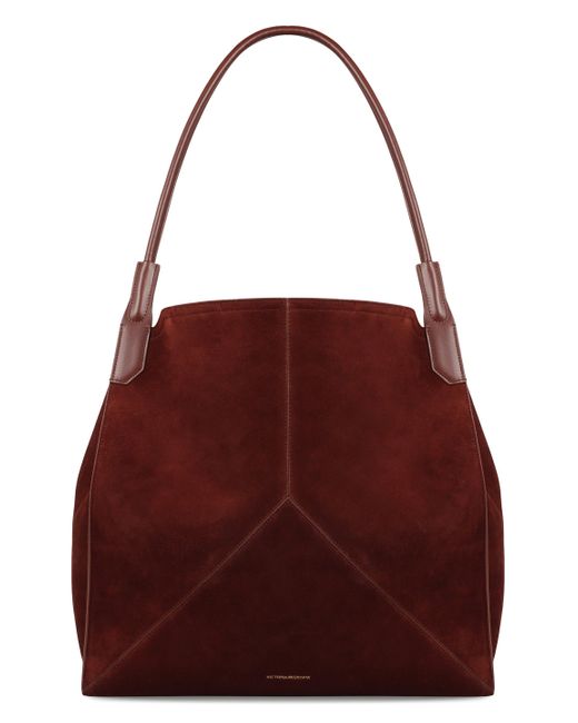 Tote bag in pelle di Victoria Beckham in Red