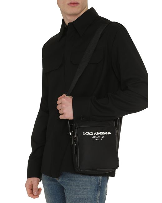 Dolce & Gabbana Black Dolce & Gabbana Nylon Messenger Bag for men