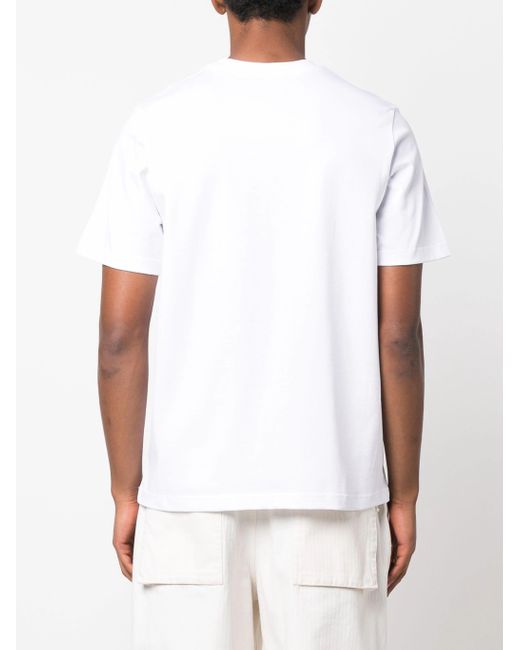Casablancabrand White Le Joueur Print T-Shirt for men