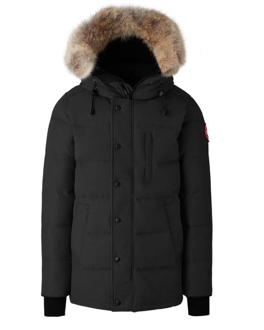 Canada Goose Black Carson Parka Fusion Fit With Fur for men