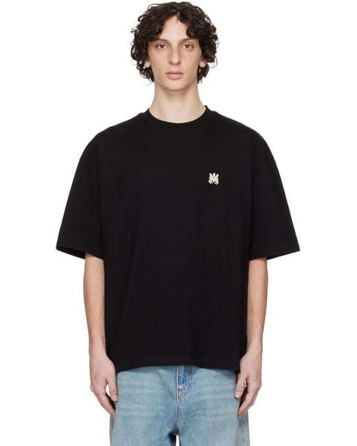 Amiri Black Ma Logo Skater T-Shirt for men