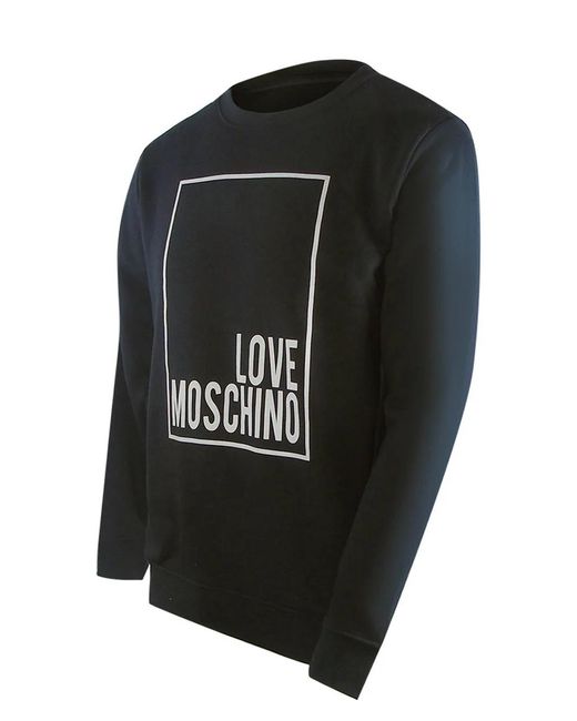 Love Moschino Black Box Logo Sweatshirt for men