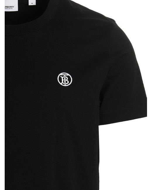 Burberry Black Parker Tb Circle Logo T-Shirt for men