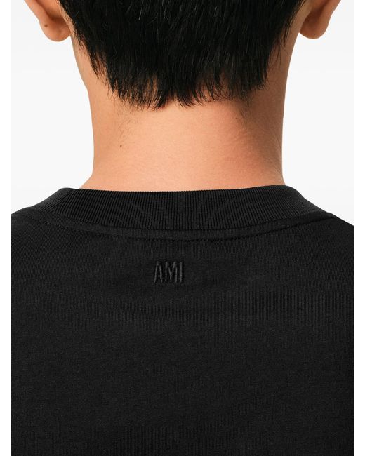 AMI Black Ami De Coeur Cotton T-Shirt for men