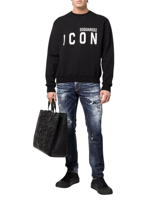 DSquared² Black Icon Sweatshirt for men