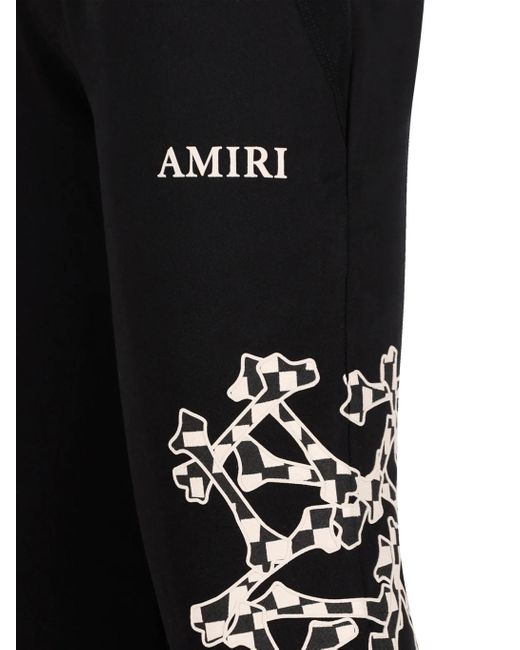 Amiri Black Checkered Bone Sweatpants for men
